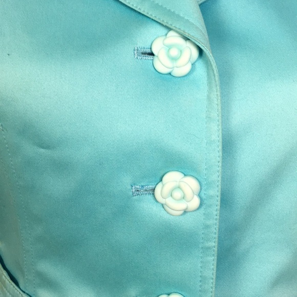 Tahari Woman’s Arthur S. Levine Blazer Aqua Sz 4p - Picture 5 of 7